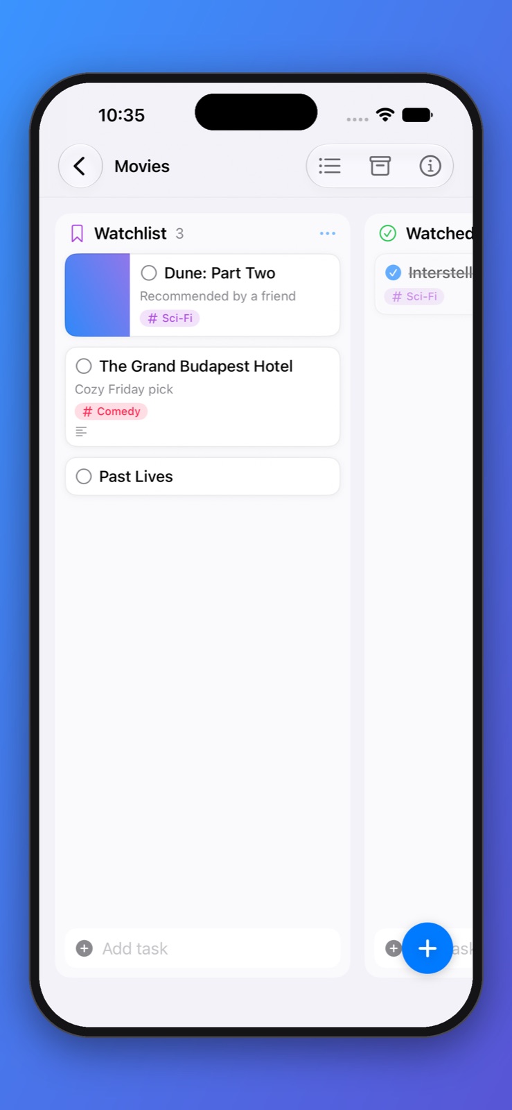 Cover images on iPhone cards
